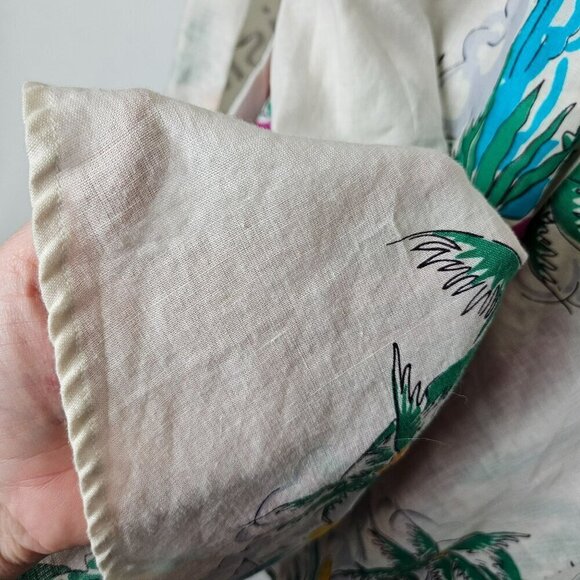 Vintage Carole Little Saint-Tropez West Tropical Print Skirt‎ 70s 80s Tiered 8 - Picture 7 of 15